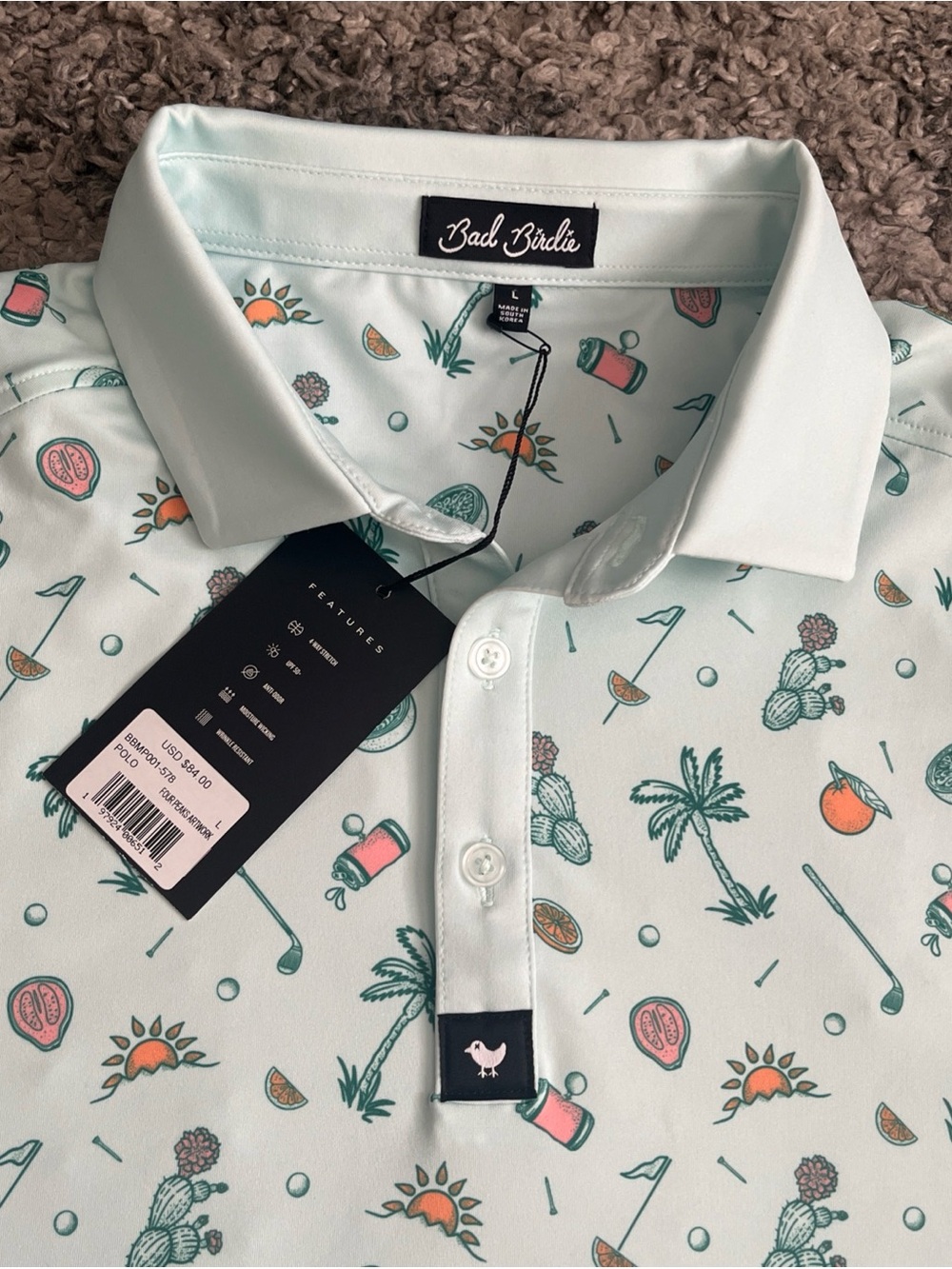 Bad Birdie x Four Peaks Brewing Men’s Golf Polo - Picture 2 of 5